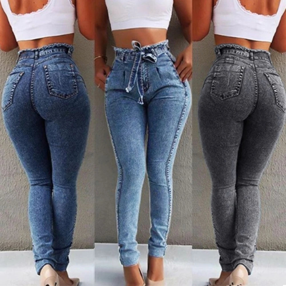 Pantalón Lápiz de Cintura Alta para Mujer – Estilo Fiesta Elegante