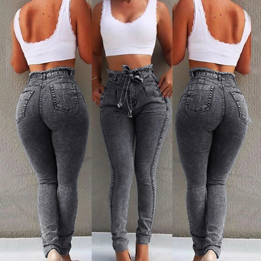 Pantalón Lápiz de Cintura Alta para Mujer – Estilo Fiesta Elegante