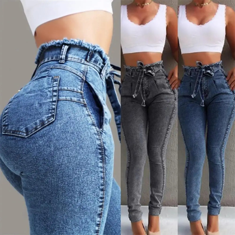 Pantalón Lápiz de Cintura Alta para Mujer – Estilo Fiesta Elegante