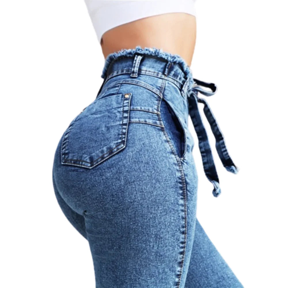 Pantalón Lápiz de Cintura Alta para Mujer – Estilo Fiesta Elegante