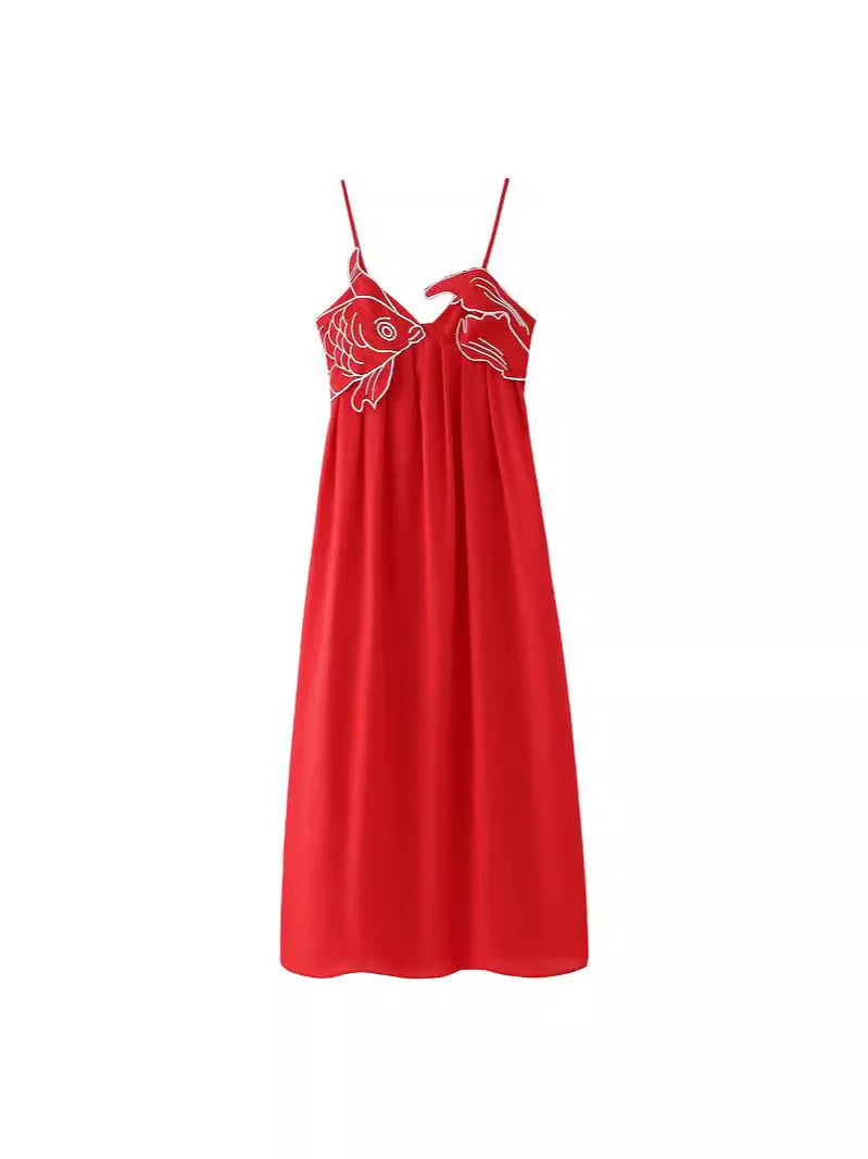 Vestido Largo Bordado Estilo Francés – Elegante, Fresco y Favorecedor de Verano ✨🌿