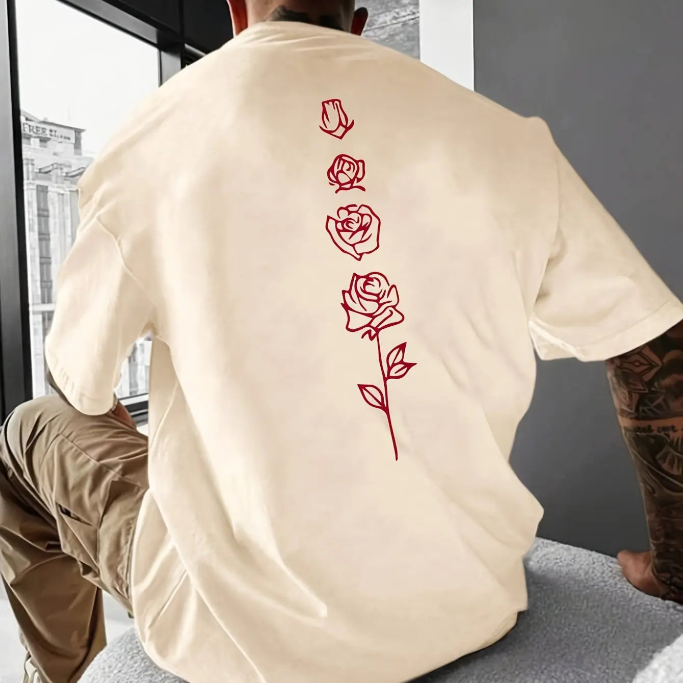 Camiseta de hombre algodón transpirable manga corta – estilo casual para primavera y verano