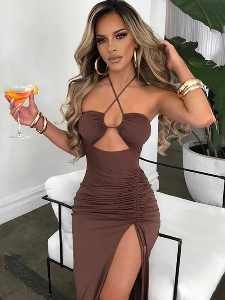 Vestido ajustado de tirantes con escote en V – sexy, elástico y elegante para verano