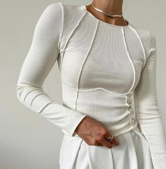 Top de manga larga con Detalles Aplicados – Estilo Sofisticado y Favorecedor ✨