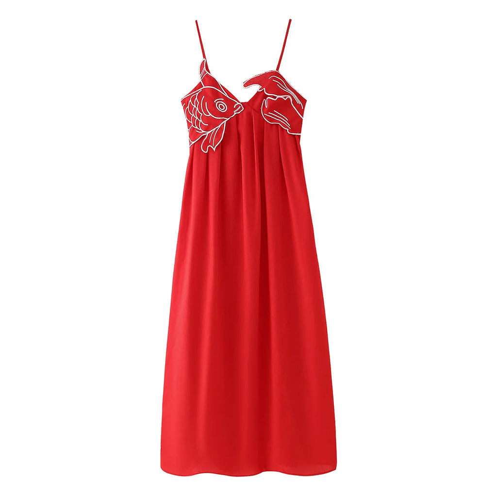 Vestido Largo Bordado Estilo Francés – Elegante, Fresco y Favorecedor de Verano ✨🌿