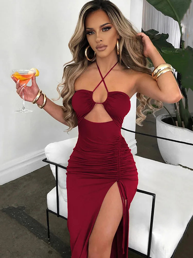 Vestido ajustado de tirantes con escote en V – sexy, elástico y elegante para verano