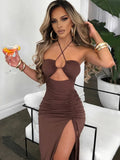 Vestido ajustado de tirantes con escote en V – sexy, elástico y elegante para verano