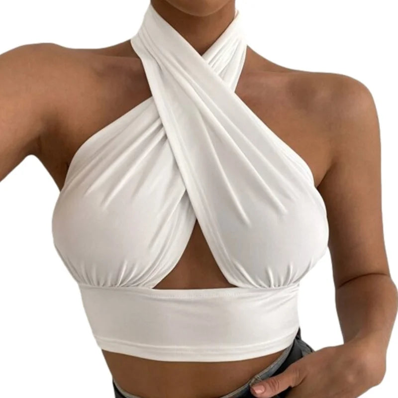 Top corto vintage de pana para mujer – camiseta sin mangas elegante y cómoda para verano
