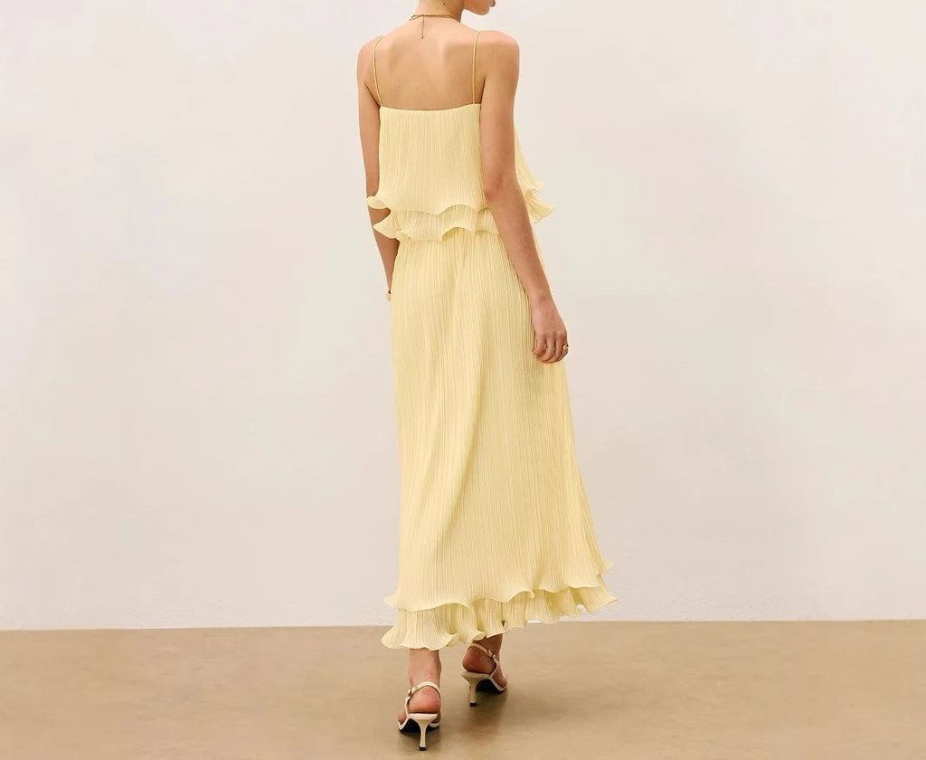 Conjunto 2 Piezas Verano A-Line con Top Cuadrado – Estilo Minimalista y Elegante ✨