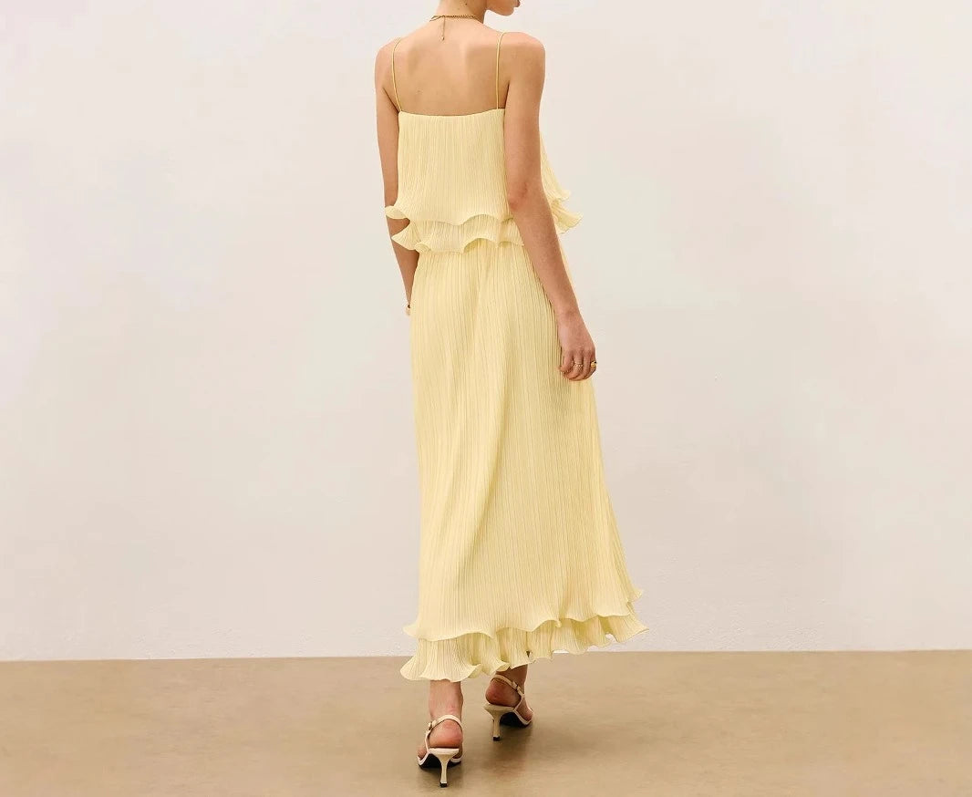 Conjunto 2 Piezas Verano A-Line con Top Cuadrado – Estilo Minimalista y Elegante ✨