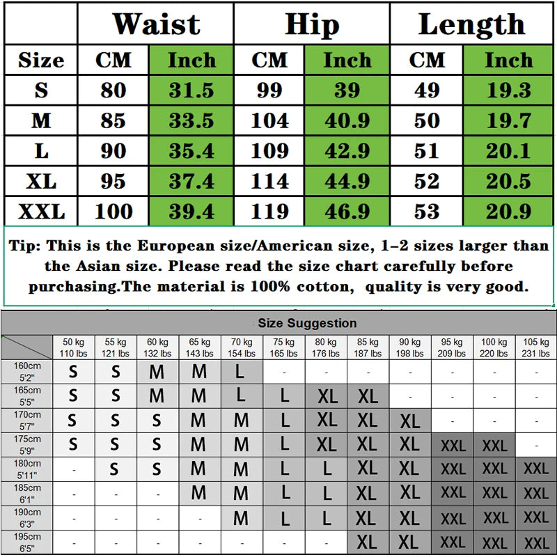 Pantalones cortos de hombre 100% algodón – Verano, cómodos, estilo casual y uso diario