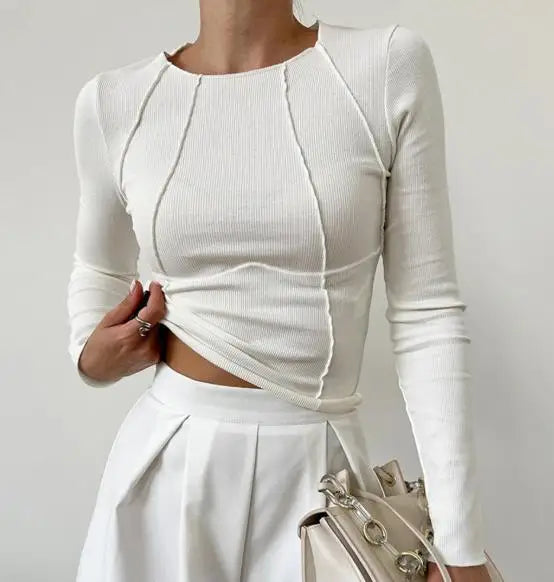 Top de manga larga con Detalles Aplicados – Estilo Sofisticado y Favorecedor ✨