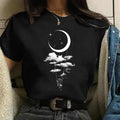 Camiseta Básica de Mujer con Estampado de Letras – Estilo Casual de Verano y Primavera