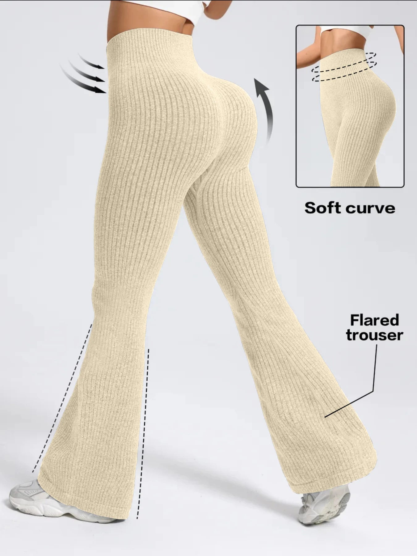 Leggings de Cintura Alta Sin Costuras para Mujer – Efecto Push Up y Ajuste Deportivo
