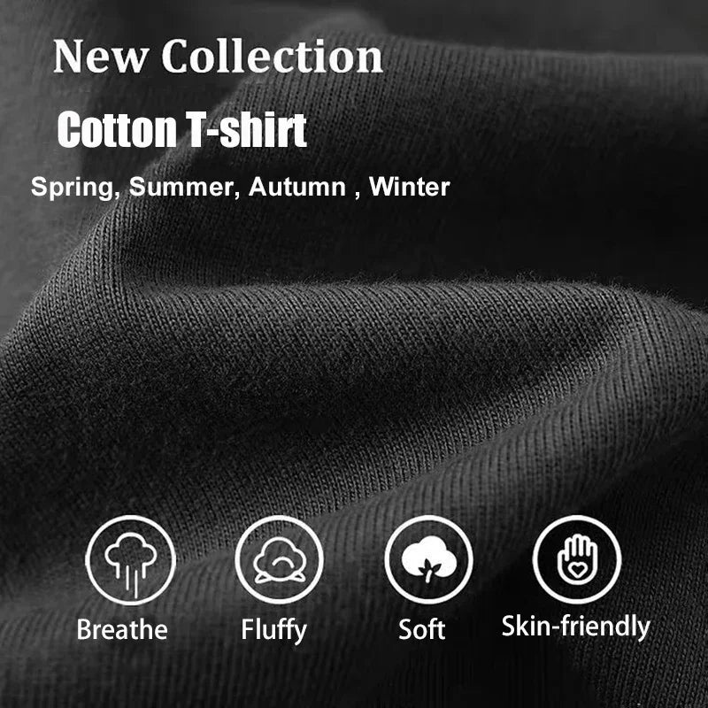 Camiseta de Algodón para Hombre con Estampado Animal – Estilo Casual y Transpirable Todo el Año
