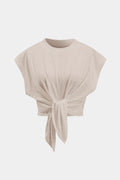🌸 Camiseta Cakrisyal para Mujer con Lazo – Elegancia Casual para Primavera y Verano