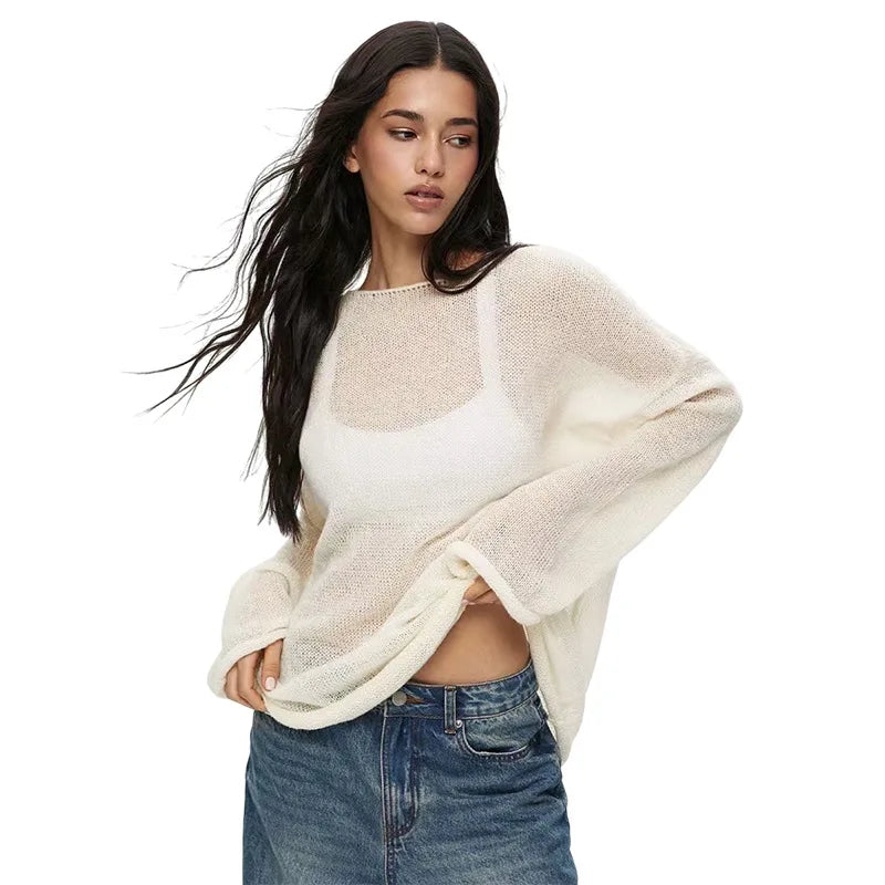 Top Sheer Transparente – Elegancia Sexy y Ligera para Verano ✨🔥