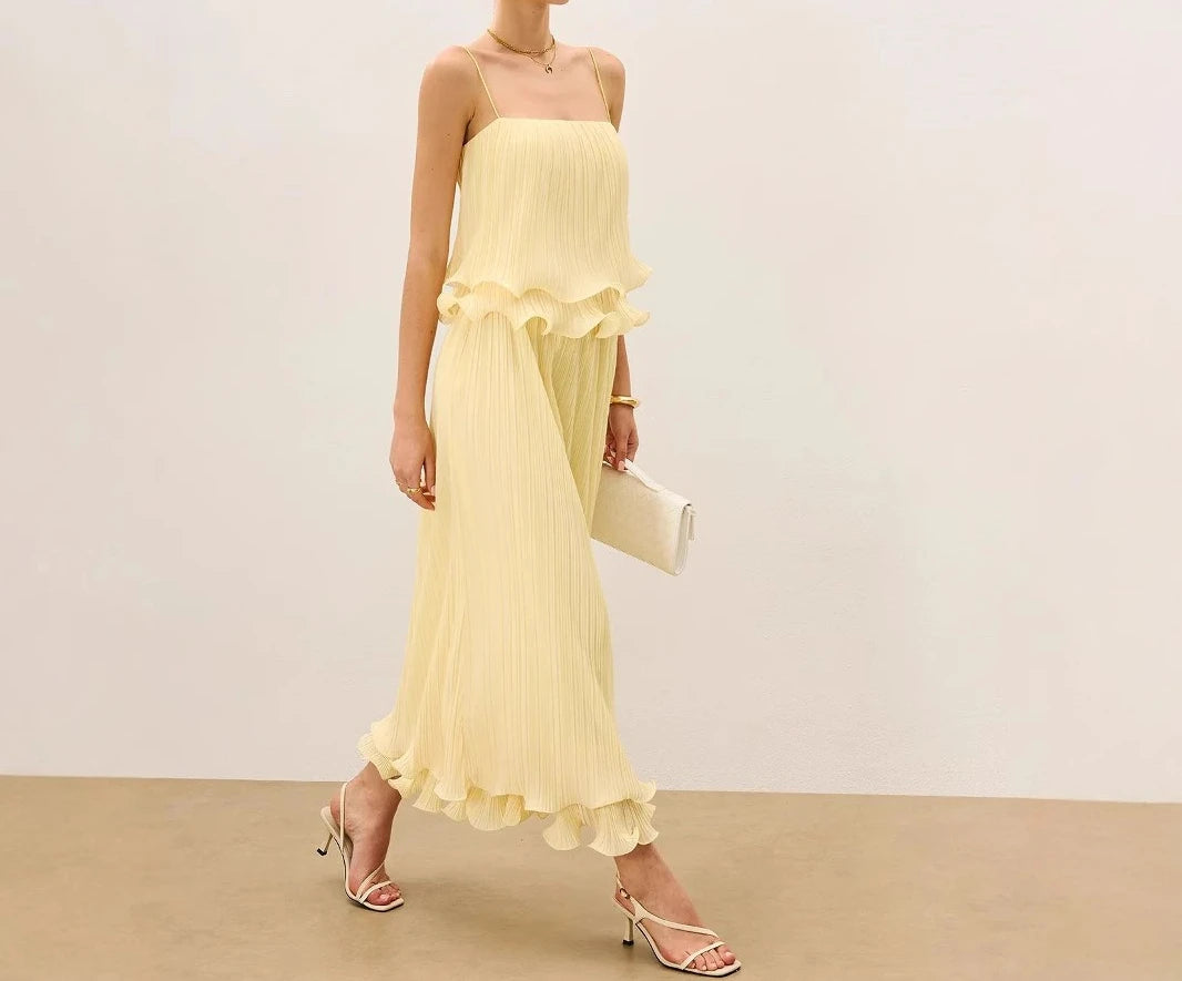 Conjunto 2 Piezas Verano A-Line con Top Cuadrado – Estilo Minimalista y Elegante ✨