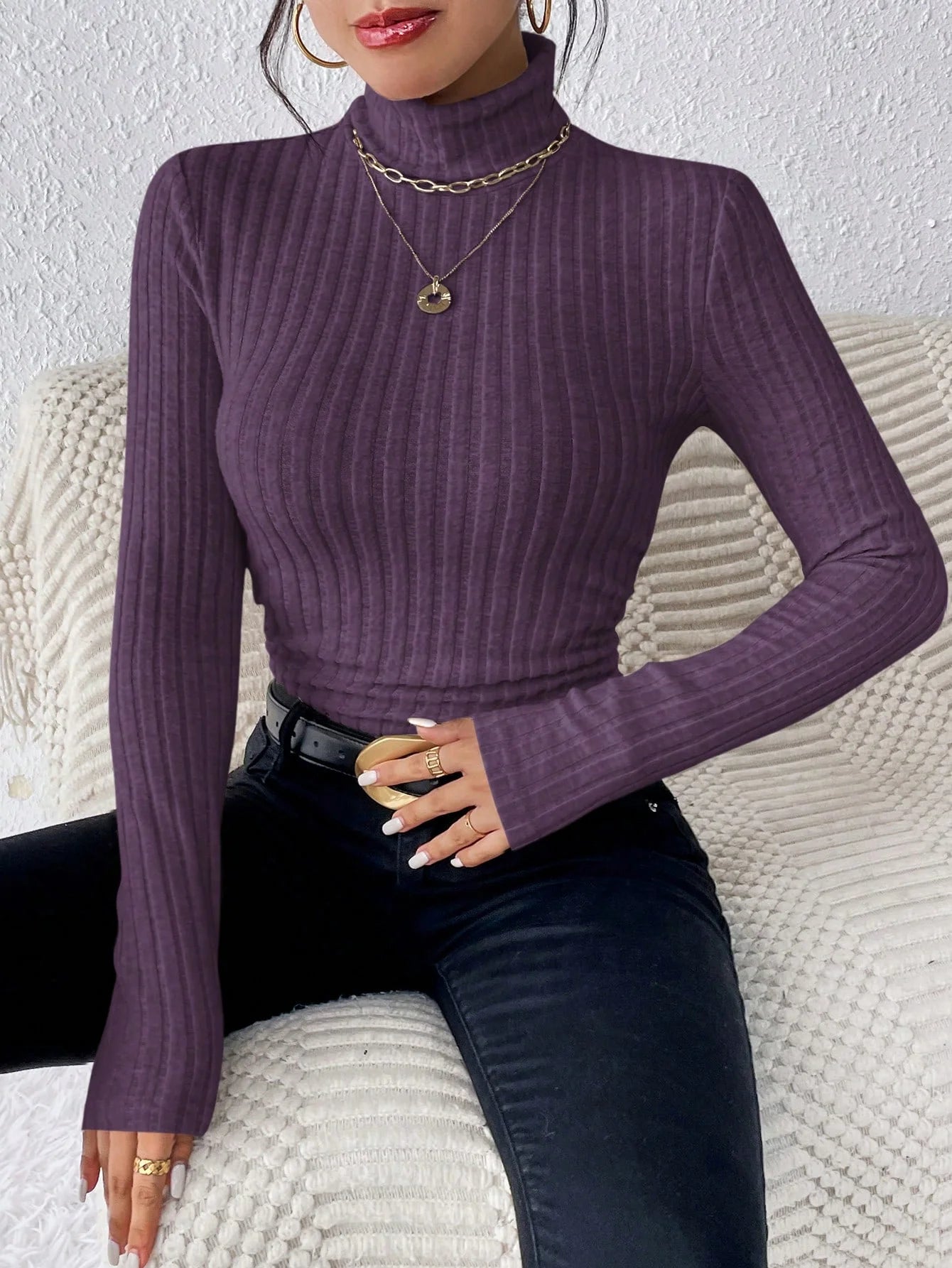 Camiseta de Mujer de Manga Larga con Transparencias – Estilo Informal y Versátil