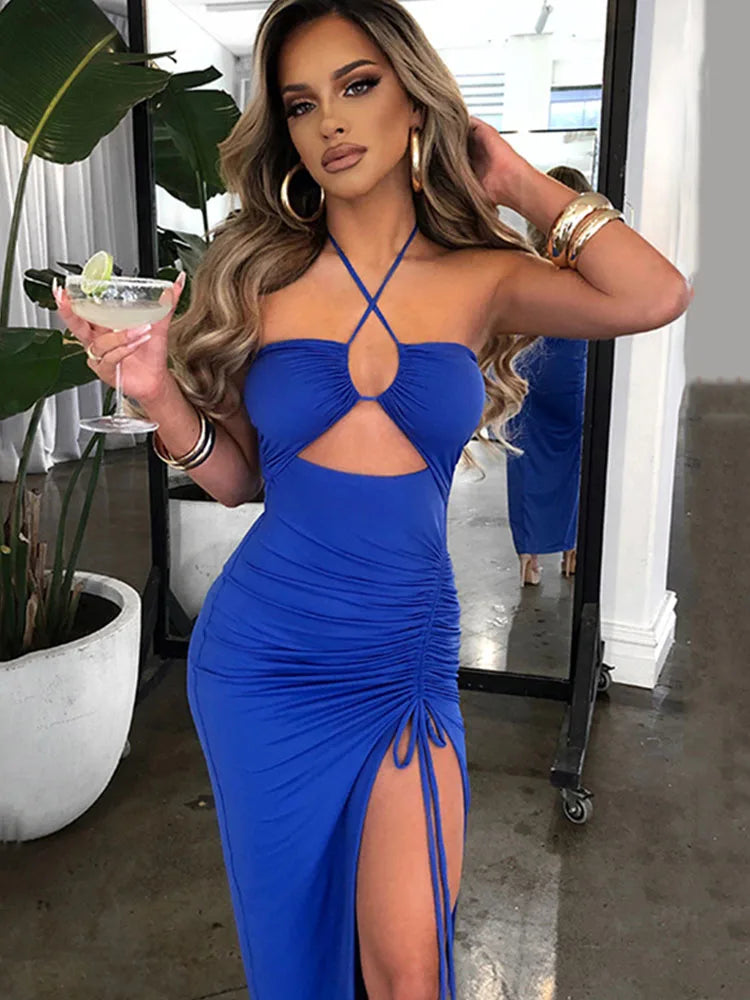 Vestido ajustado de tirantes con escote en V – sexy, elástico y elegante para verano