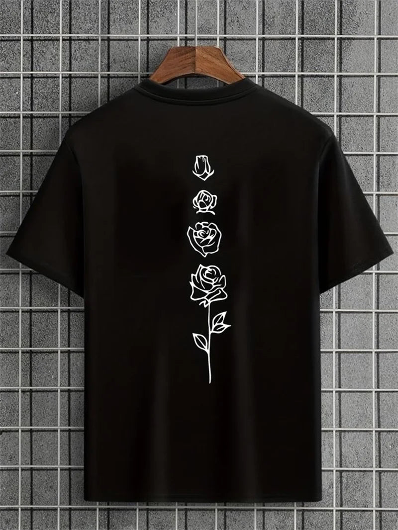 Camiseta de hombre algodón transpirable manga corta – estilo casual para primavera y verano