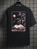 Camiseta de hombre manga corta transpirable elástica estampada verano estilo casual