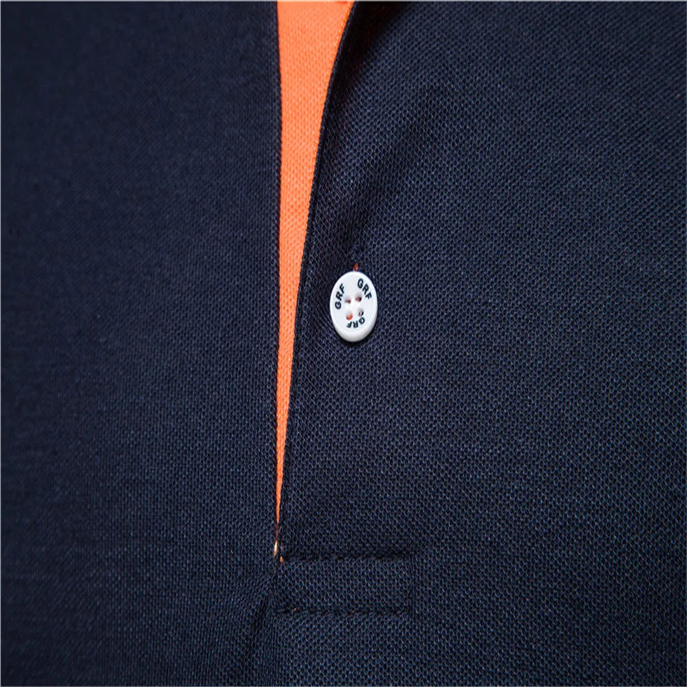 Polo de hombre manga corta bordado en contraste – estilo casual de verano antiencoje