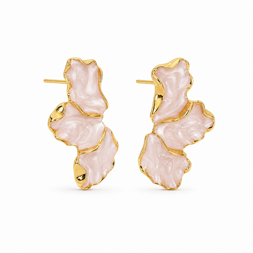Rose Petal Studs - ÉCLAT MARBELLA